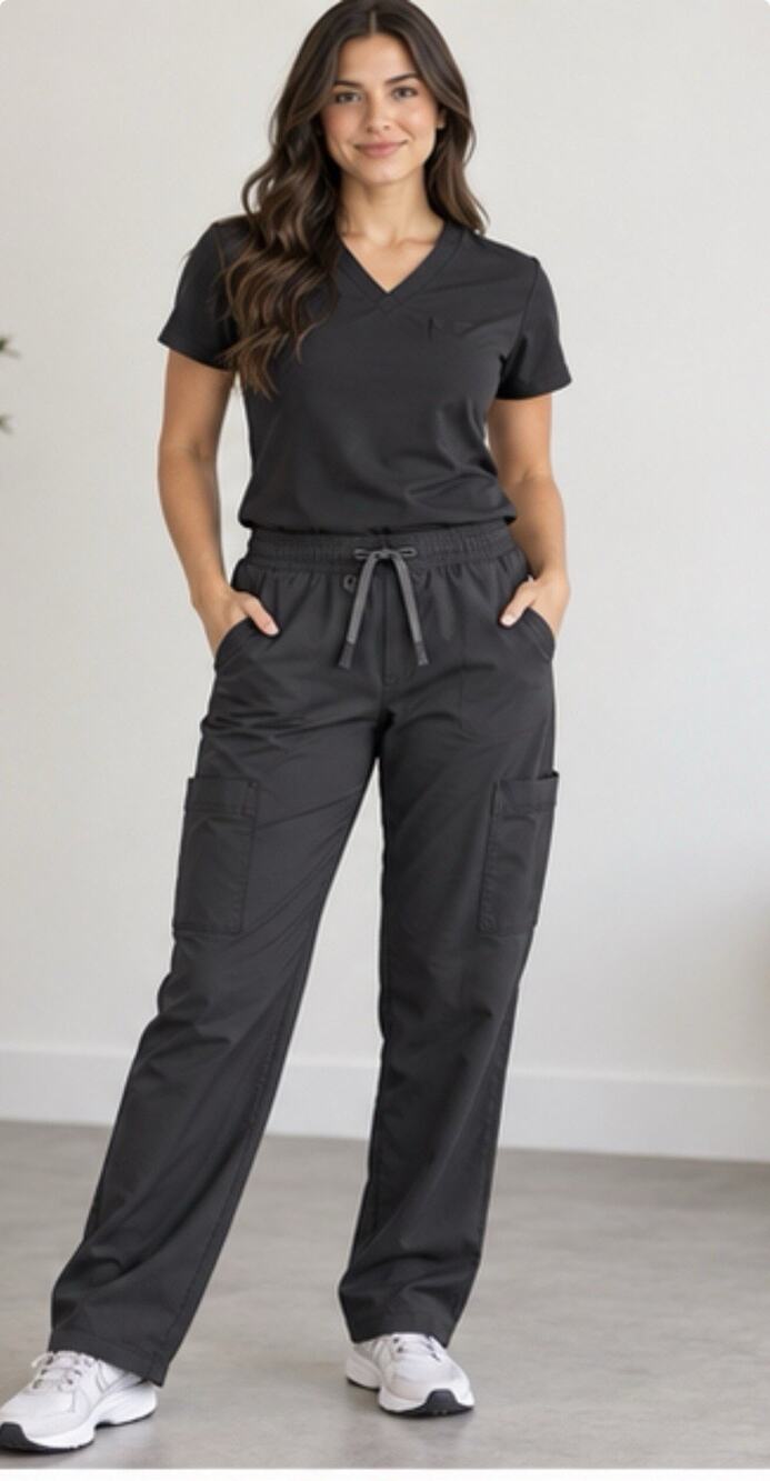 Carhartt Force Essentials Scrub Pants Women’s Large Regular Black Cargo